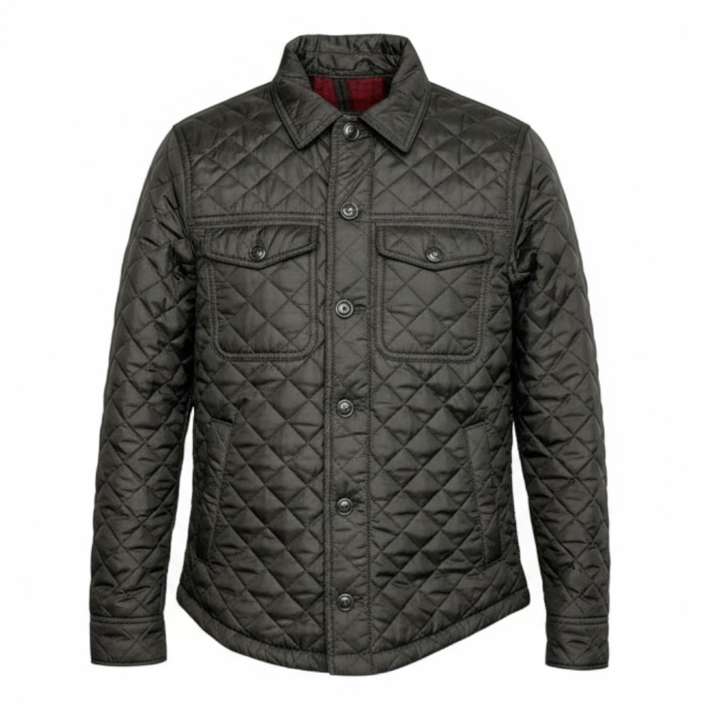 🧊 Abercrombie & Fitch Quilted Jacket S 🪓 Flannel Lined Workwear‎ Vibes 💥